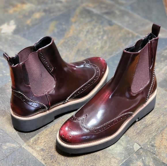 Zara Woman Chelsea Ankle Boot - oxblood / maroon / burgundy - Picture 10 of 10